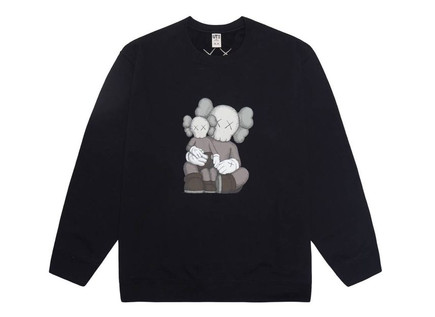 Uniqlo x KAWS Sweatshirt Blackのフロント画像