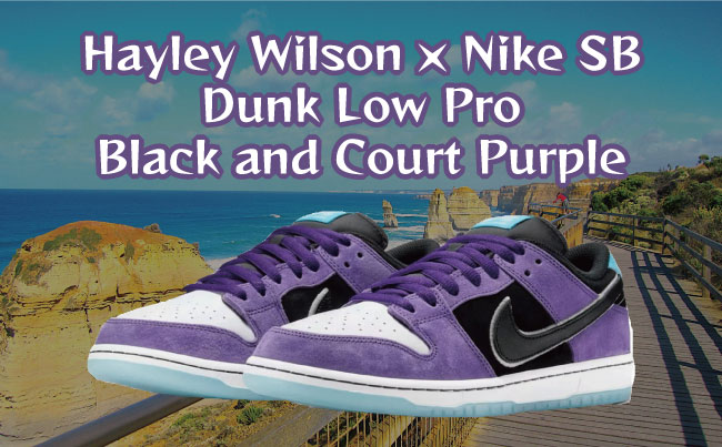 Hayley Wilson × Nike SB Dunk Low Pro Black and Court Purple(ヘイリーウィルソン × ナイキ SB ダンク ロー プロ ブラック アンド コートパープル)のメイン画像