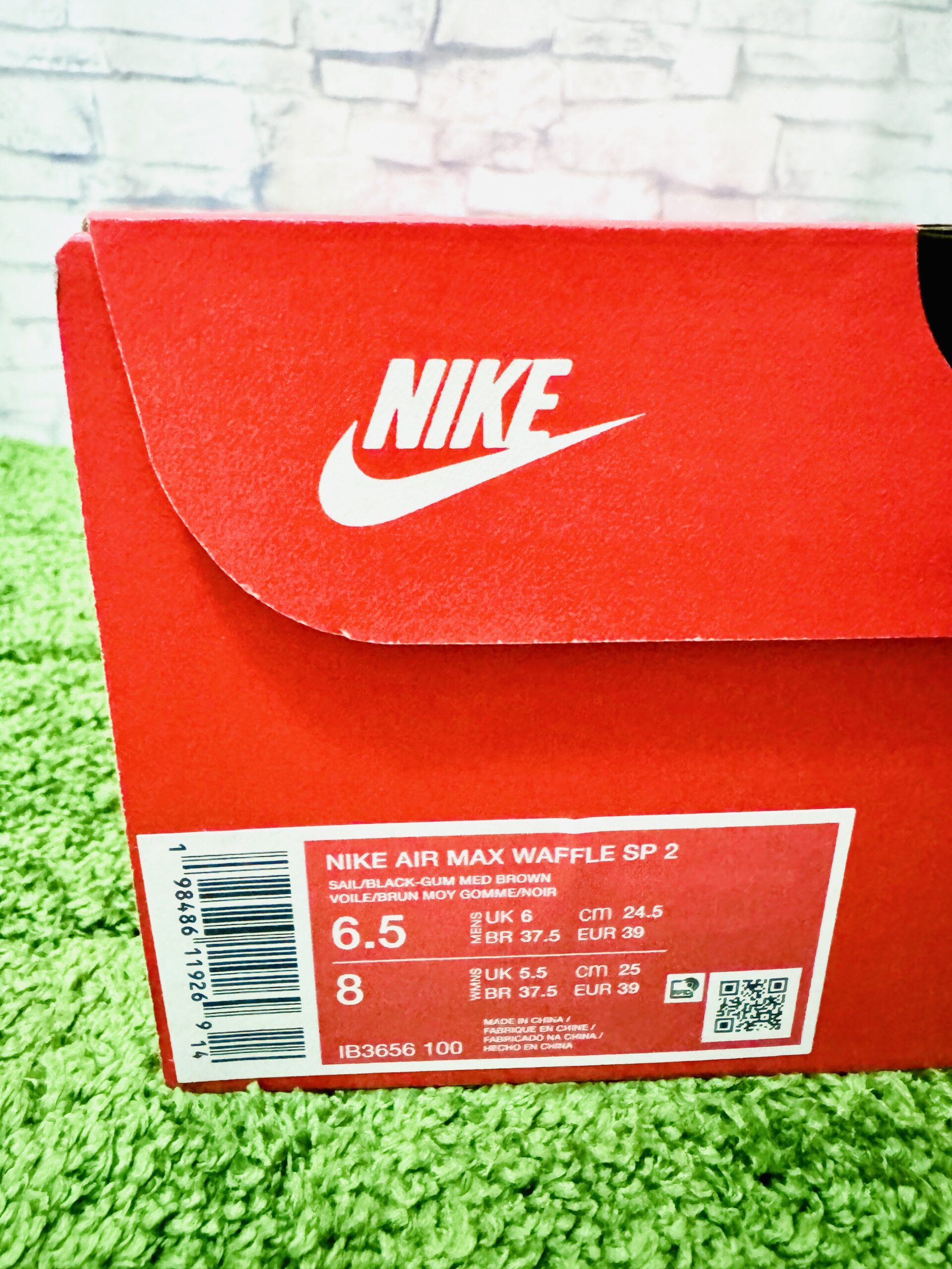 Nike Air Max Waffle Sail/Neutral Grey(ナイキ エアマックス ワッフル セイル/ニュートラルグレー)の外箱画像
